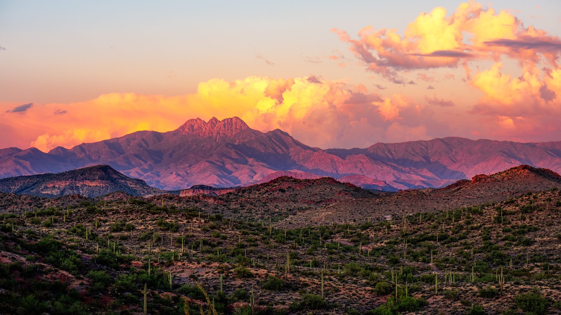 North Scottsdale desert mountains